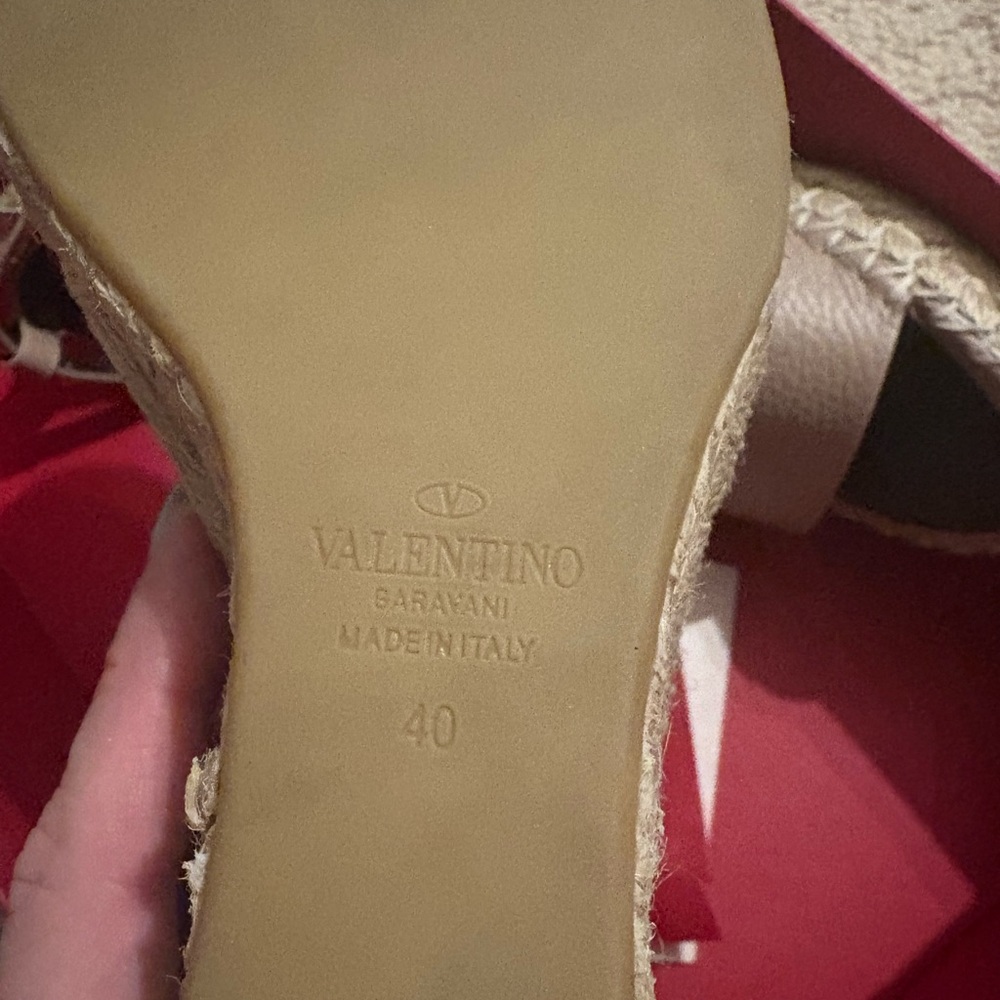 Valentino Beige Studded Espadrilles - Picture 3 of 7